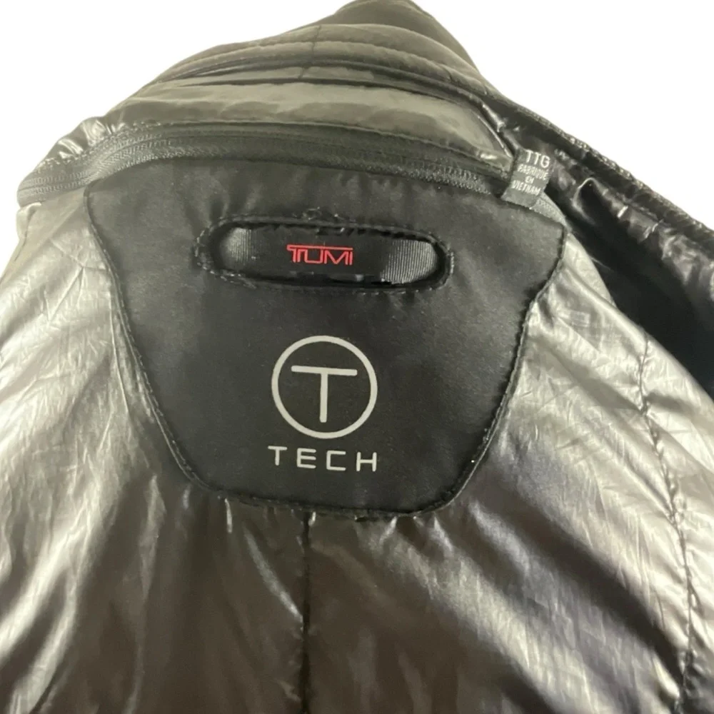 TUMI T TECH‎ Commuter Waterproof Hooded Men Plus Size Two Layer  Black Coat